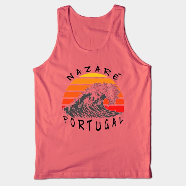 nazaré big wave Portugal Tank Top by arteonline20